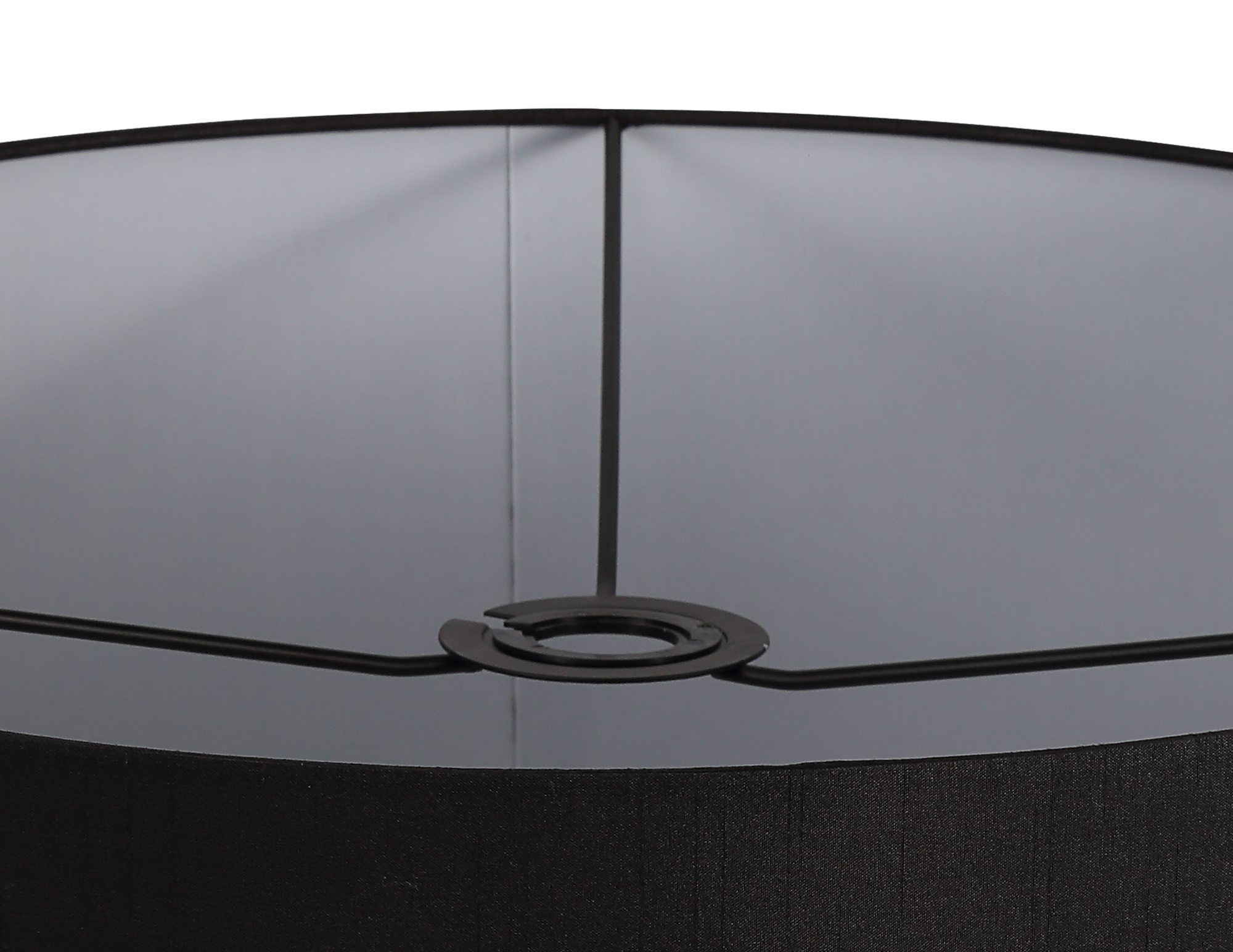 Baymont 50cm Semi Flush 3 Light Satin Nickel, Black, Frosted Diffuser DK0431  Deco Baymont SN BL